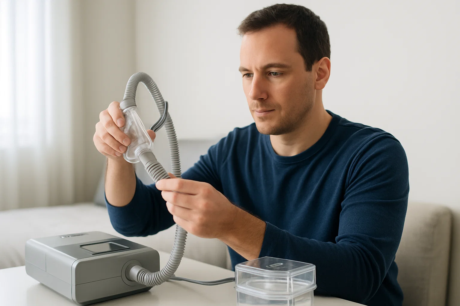 Medical equipment setup demonstration